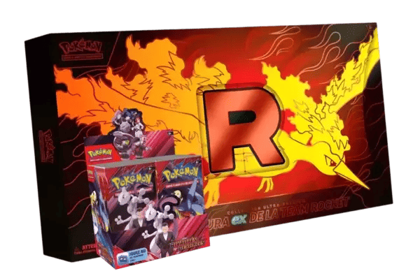 Pack Collector – Ultra Premium Collection Sulfura-ex de la Team Rocket & Display EV10 Rivalités Destinées